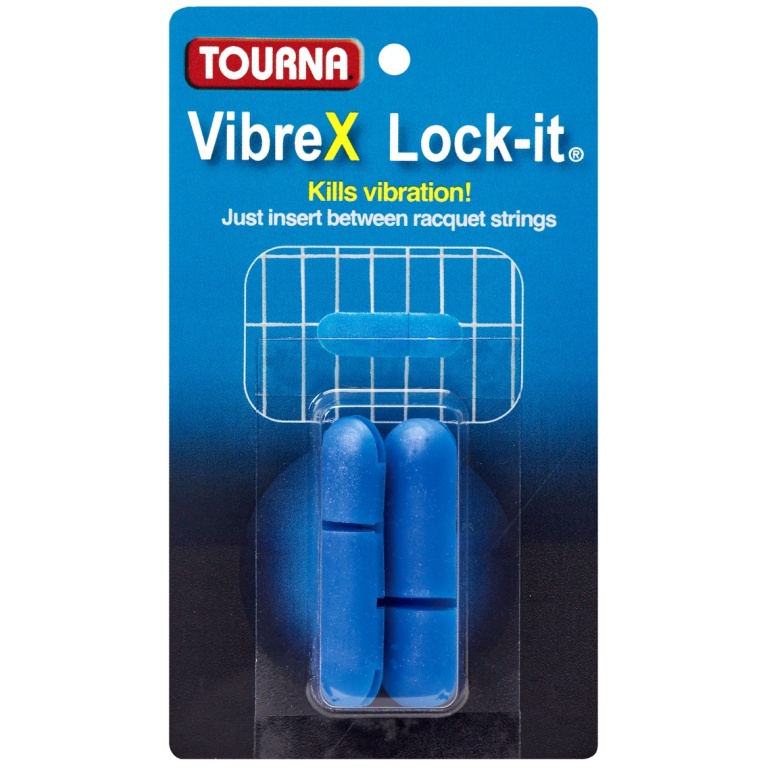 Tourna tłumiki drgań Vibrex Lock On niebieskie - 2 sztuki